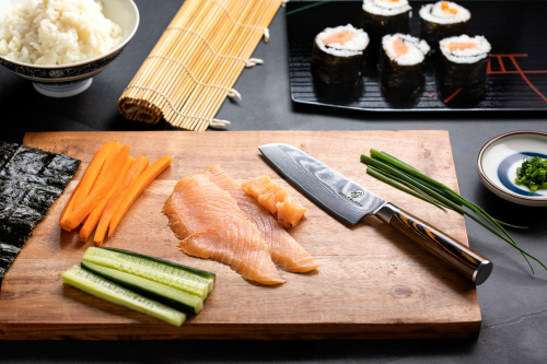 Wolfblood Zeuß Santoku Damastmesser Küchenmesser LH Lifestyle Kochmesser
